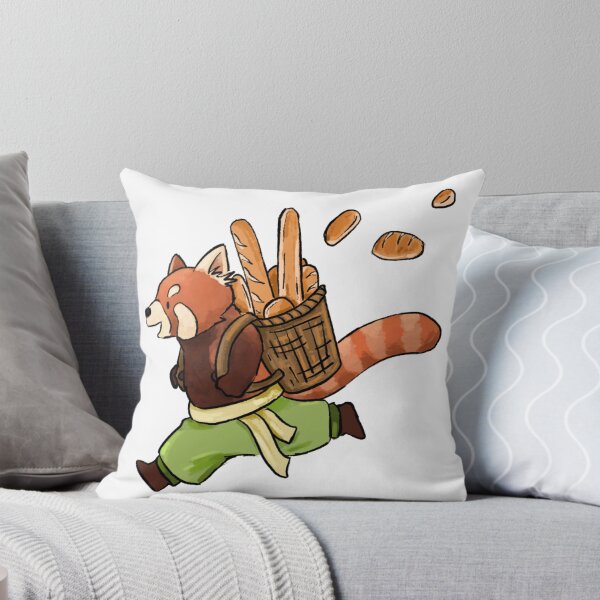 Item preview, Running Red Panda With Basket of Bread designed and sold by Savvique.