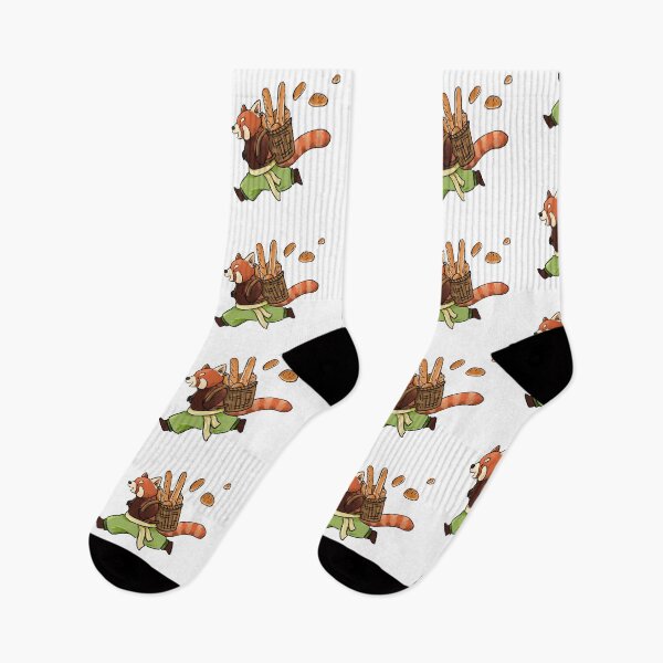 Item preview, Running Red Panda With Basket of Bread designed and sold by Savvique.