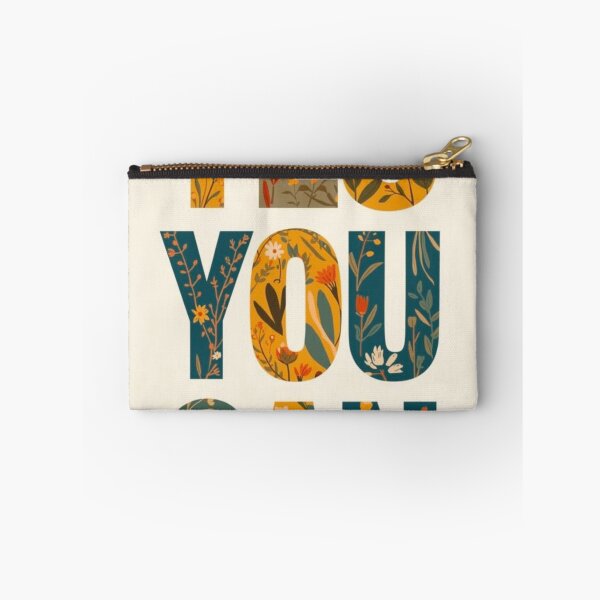 Item preview, Yes You Can Floral Motivational Quote designed and sold by NNCollection.