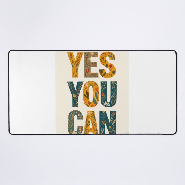 Item preview, Yes You Can Floral Motivational Quote designed and sold by NNCollection.