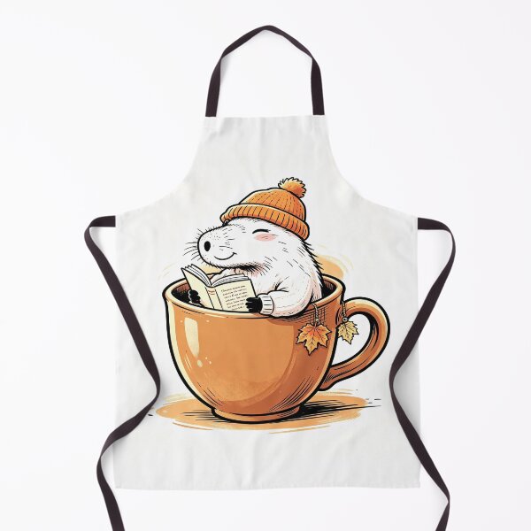 Item preview, Cozy Autumn Capybara Reading in a Mug designed and sold by ZINO WORLD.