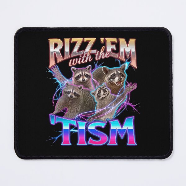 Item preview, Autism Funny Rizz Em with The Tism Meme Autistic Racoon T-Shirt designed and sold by stmpdwrld.