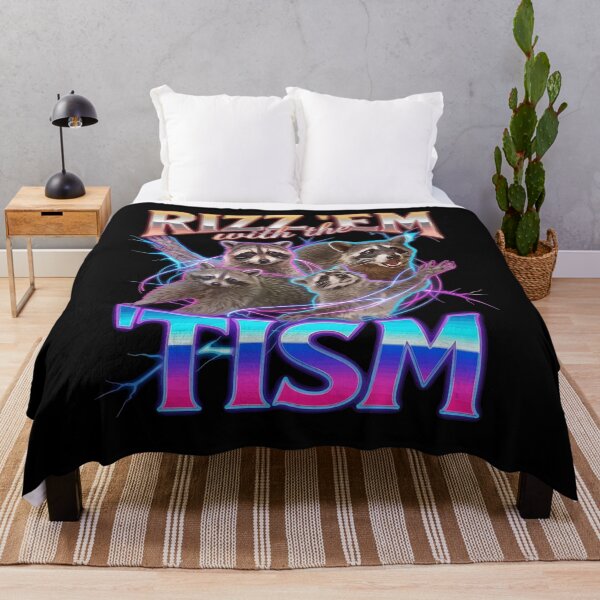 Item preview, Autism Funny Rizz Em with The Tism Meme Autistic Racoon T-Shirt designed and sold by stmpdwrld.