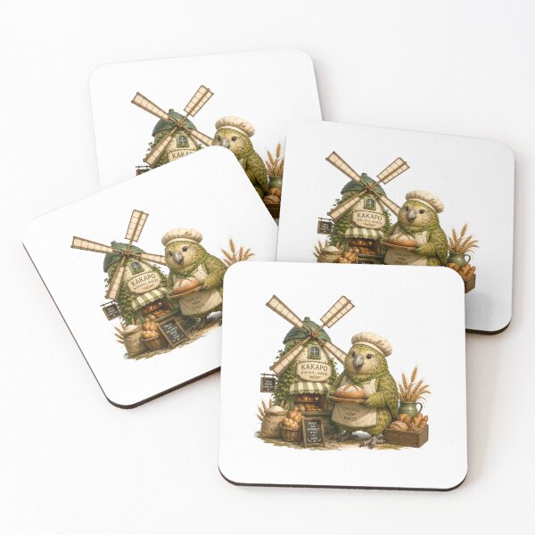 Item preview, Kakapo Windmill Bakery Fresh Bread Illustration designed and sold by QuirkNest Studio .
