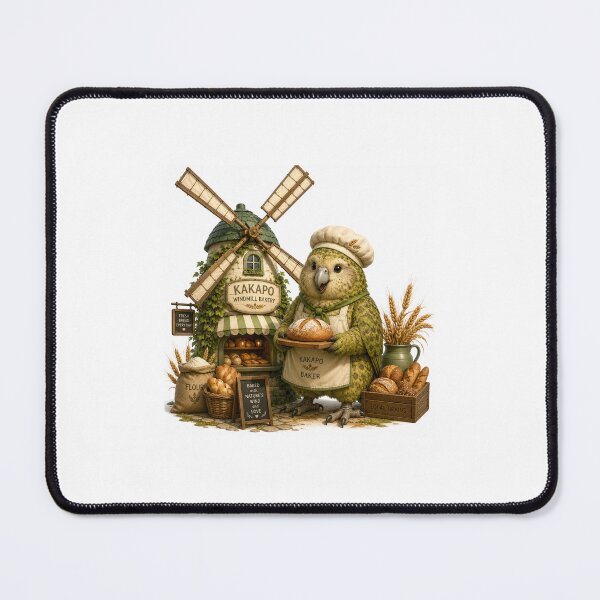 Item preview, Kakapo Windmill Bakery Fresh Bread Illustration designed and sold by QuirkNest Studio .