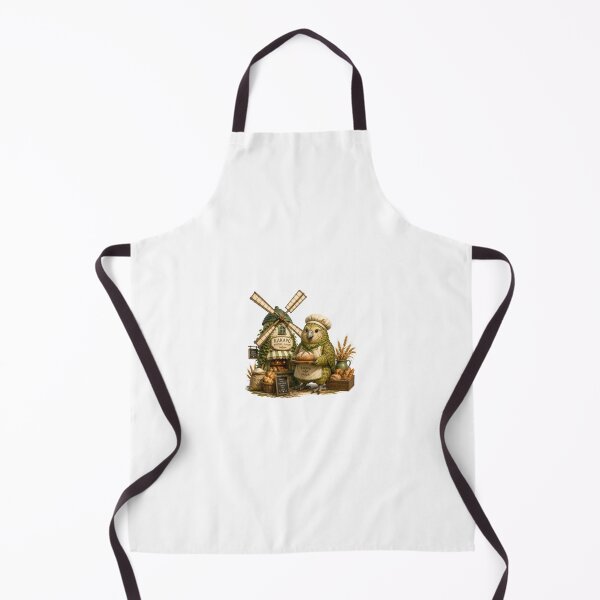 Item preview, Kakapo Windmill Bakery Fresh Bread Illustration designed and sold by QuirkNest Studio .