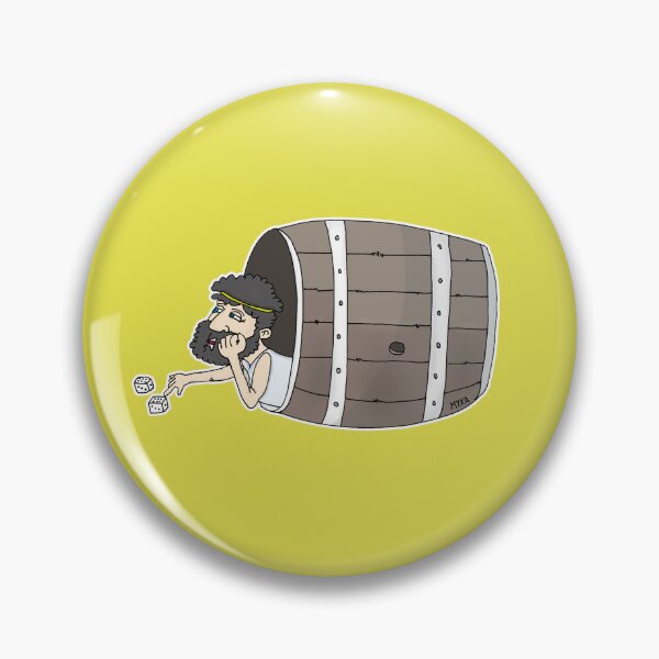 Item preview, Funny Diogenes in a Barrel Cartoon | Sarcastic Ancient Greek Philosophy Sticker designed and sold by MyxaART.