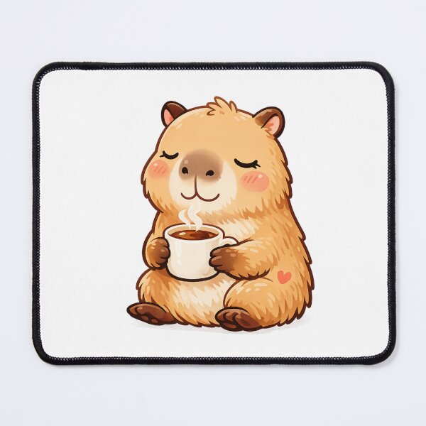 Item preview, Cute Coffee Capybara  designed and sold by StyleBloomes.