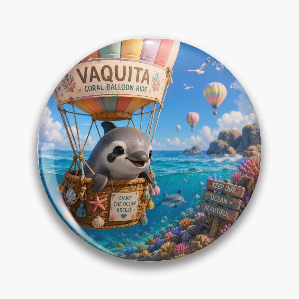 Item preview, Vaquita Coral Balloon Ride Ocean Adventure designed and sold by QuirkNest Studio .