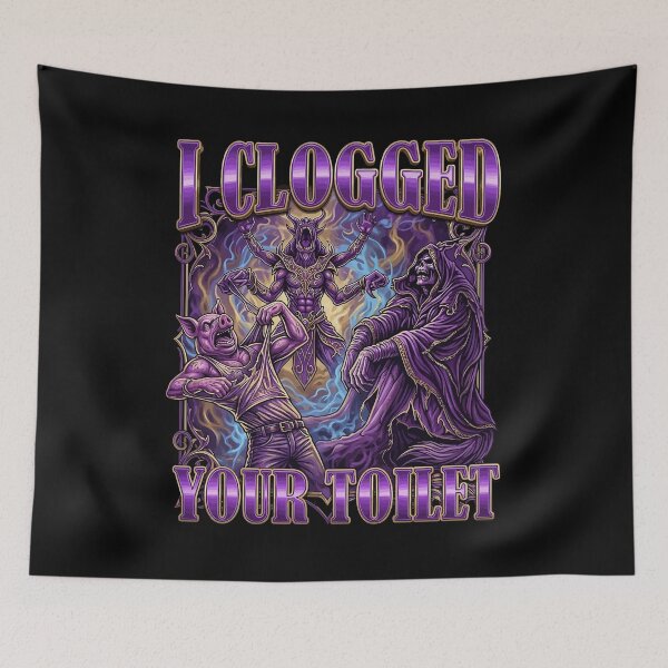 Item preview, I Clogged Your Toilet Funny Alpha Wolf Meme Stupid Brainrot T-Shirt designed and sold by stmpdwrld.