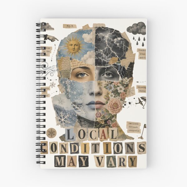 Item preview, Local Conditions May Vary Vintage Collage Emotional Weather Moody Funny  designed and sold by VIVID COLORS CLUB.