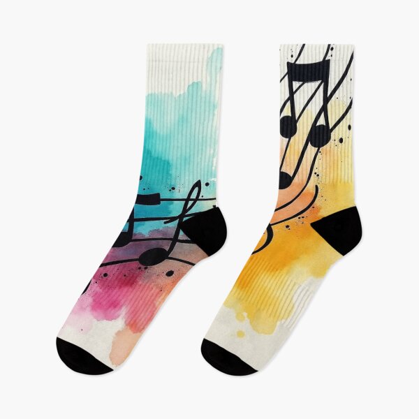 Item preview, Colorful Musical Notes Watercolor Art. designed and sold by fbtrisha.