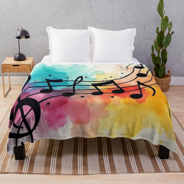 Item preview, Colorful Musical Notes Watercolor Art. designed and sold by fbtrisha.