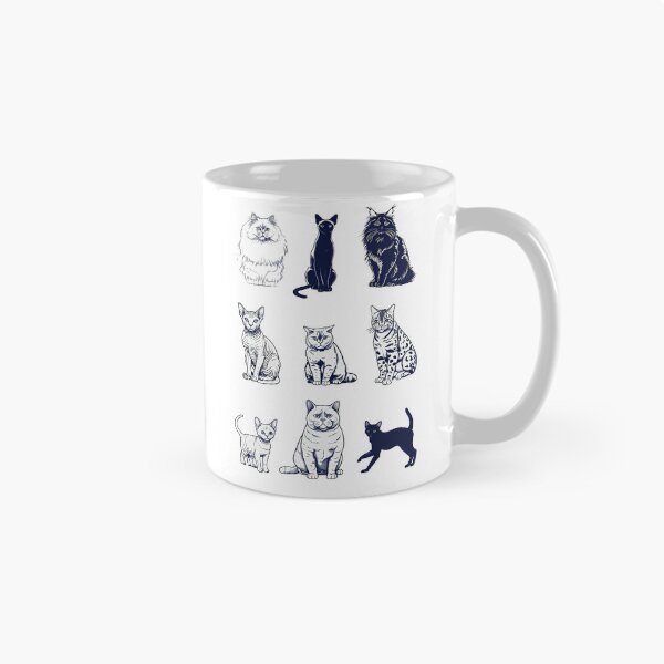 Item preview, Nine different breeds of cats in black and white designed and sold by lucyinspace.