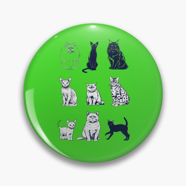 Item preview, Nine different breeds of cats in black and white designed and sold by lucyinspace.
