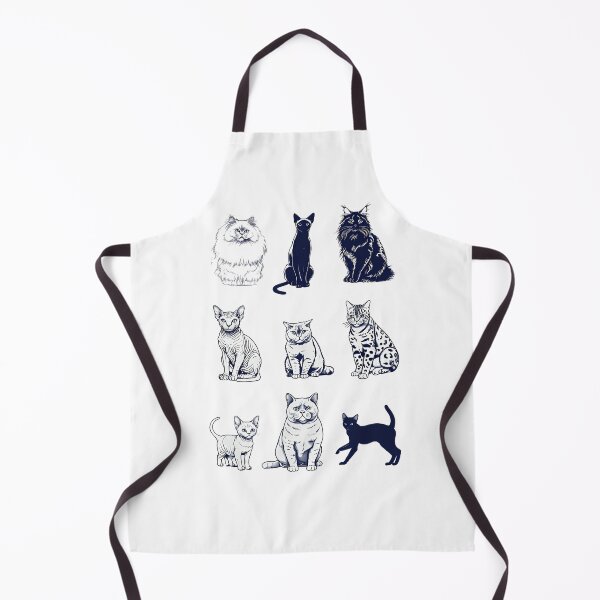 Item preview, Nine different breeds of cats in black and white designed and sold by lucyinspace.