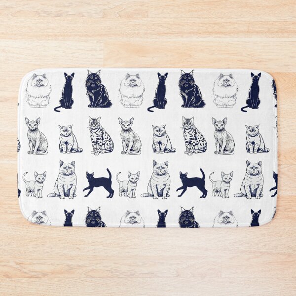 Item preview, Nine different breeds of cats in black and white designed and sold by lucyinspace.