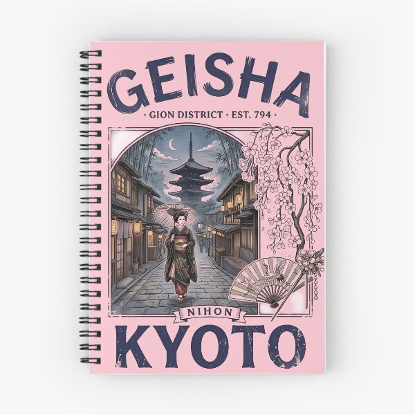 Item preview, Geisha Gion District Est 794 Kyoto Nihon - Vintage Japanese Night Street designed and sold by Velustro Shop.