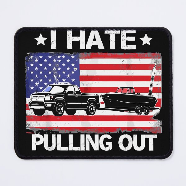 Item preview, I Hate Pulling Out - Vintage Boating Trailer Boat Captain Dad Husband Art designed and sold by BendyBeasts.