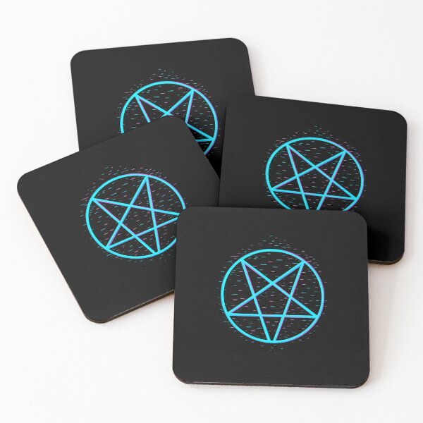 Item preview, Cyber Pentagram – Neon Glitch Occult Symbol designed and sold by JupiterGlitchEmpire.