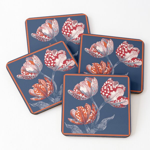 Item preview, Modern Graphic Red White Blue Tulip  designed and sold by AquariusCr8iv.