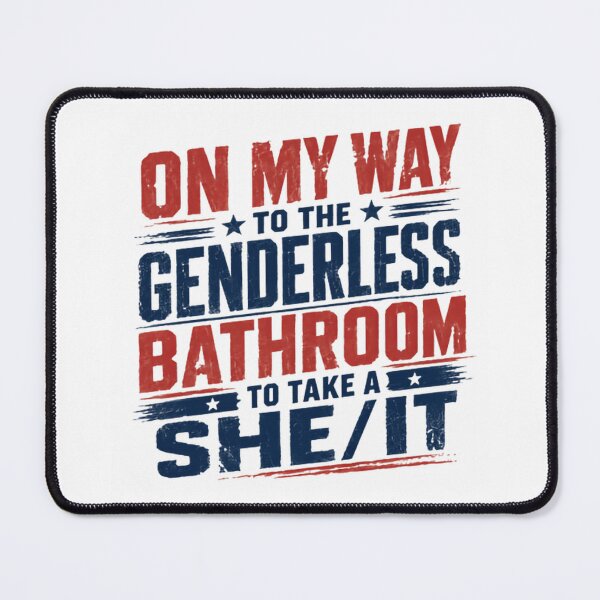 Item preview, On My Way To The Genderless Bathroom To Take A She/It Gender Neutral Inclusive Restroom Humor designed and sold by JonesFlora2025.