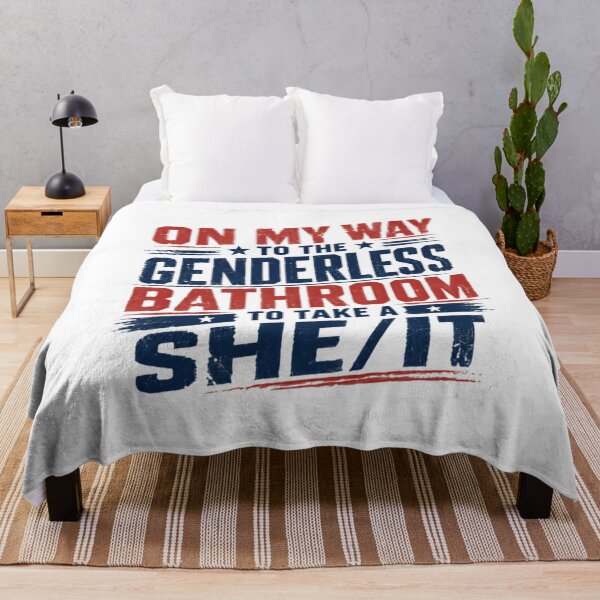 Item preview, On My Way To The Genderless Bathroom To Take A She/It Gender Neutral Inclusive Restroom Humor designed and sold by JonesFlora2025.
