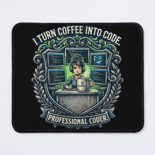 Item preview, Funny Programmer Gift I Turn Coffee Into Code Software Developer Design designed and sold by thoughtswear.