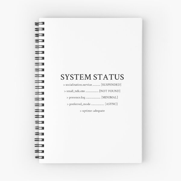 Item preview, Terminal System Status Readout Introvert Shirt designed and sold by Department of Obscure Studies.