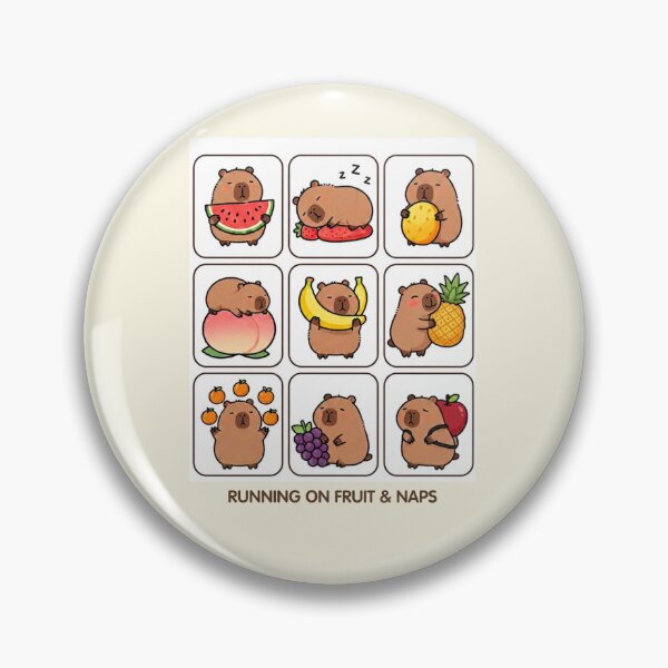 Item preview, Running on Fruit & Naps – Cute Capybara Fruit Collection designed and sold by BCapybara.