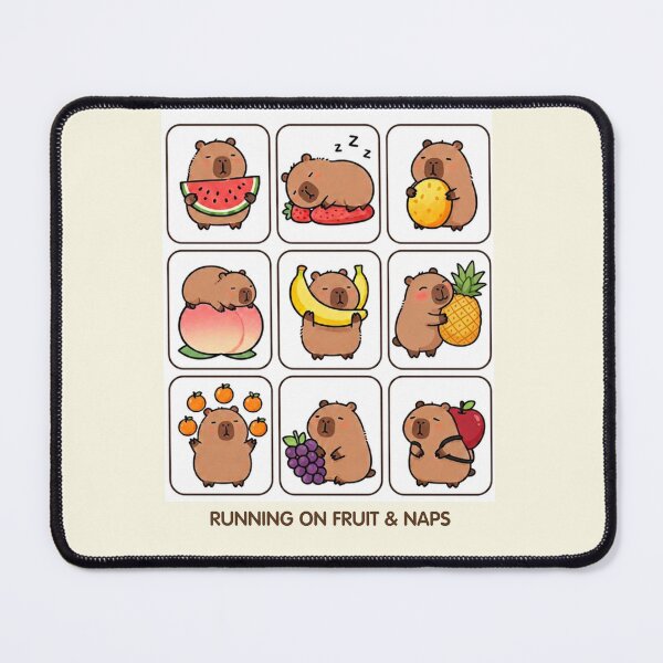 Item preview, Running on Fruit & Naps – Cute Capybara Fruit Collection designed and sold by BCapybara.