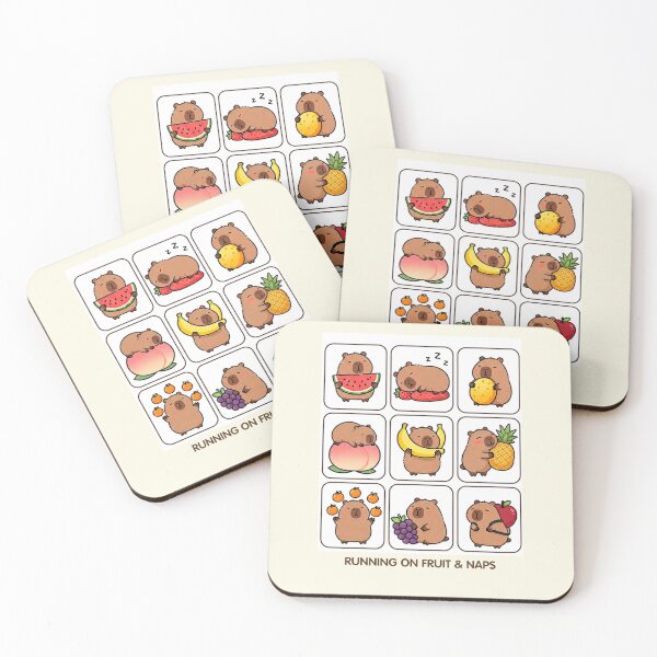 Item preview, Running on Fruit & Naps – Cute Capybara Fruit Collection designed and sold by BCapybara.