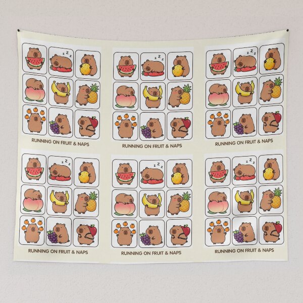 Item preview, Running on Fruit & Naps – Cute Capybara Fruit Collection designed and sold by BCapybara.