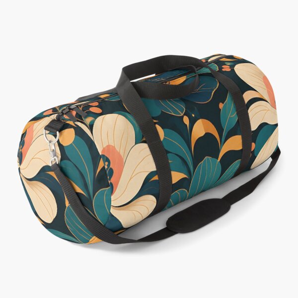 Item preview, Vintage Botanical Floral Pattern — Dark Teal Gold Cream Art Nouveau designed and sold by Aureva Arts Shop.