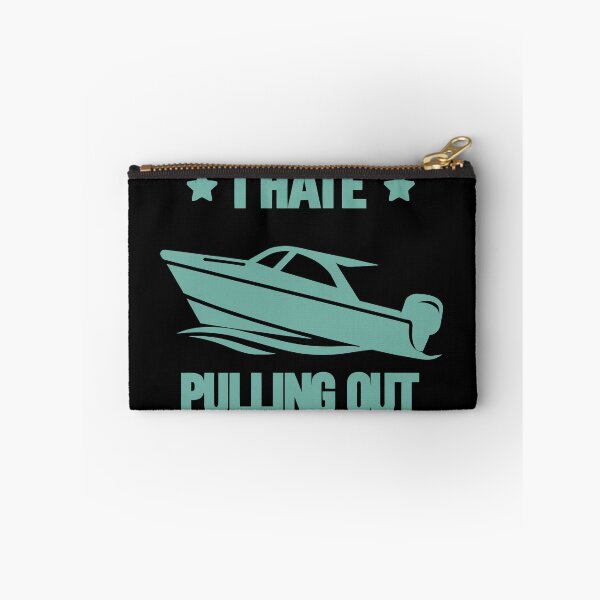Item preview, I Hate Pulling Out - Vintage Boating Trailer Boat Captain Dad Husband Art designed and sold by BendyBeasts.