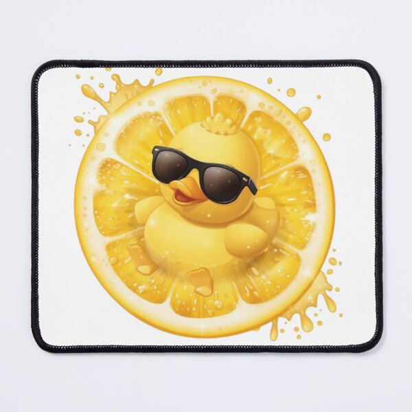 Item preview, Cute Duck in Lemon Float | Kawaii Citrus Summer Sticker designed and sold by Stylestickers55.