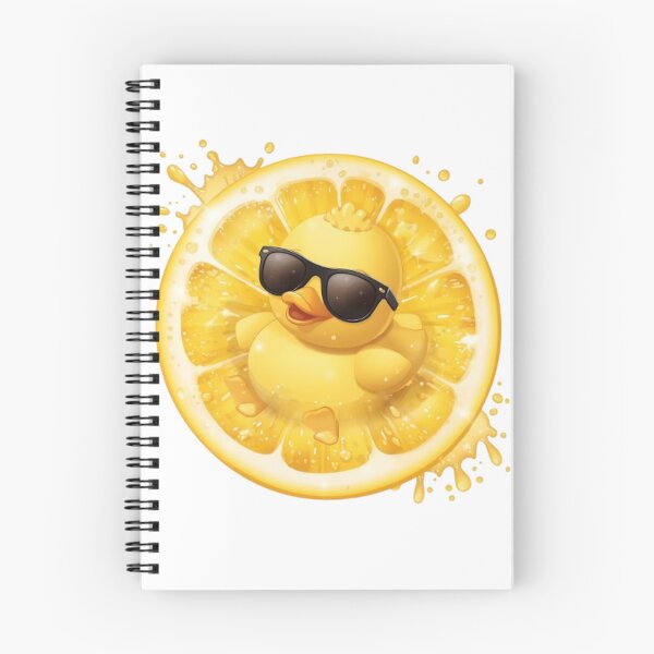 Item preview, Cute Duck in Lemon Float | Kawaii Citrus Summer Sticker designed and sold by Stylestickers55.