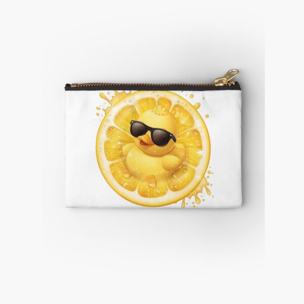 Item preview, Cute Duck in Lemon Float | Kawaii Citrus Summer Sticker designed and sold by Stylestickers55.