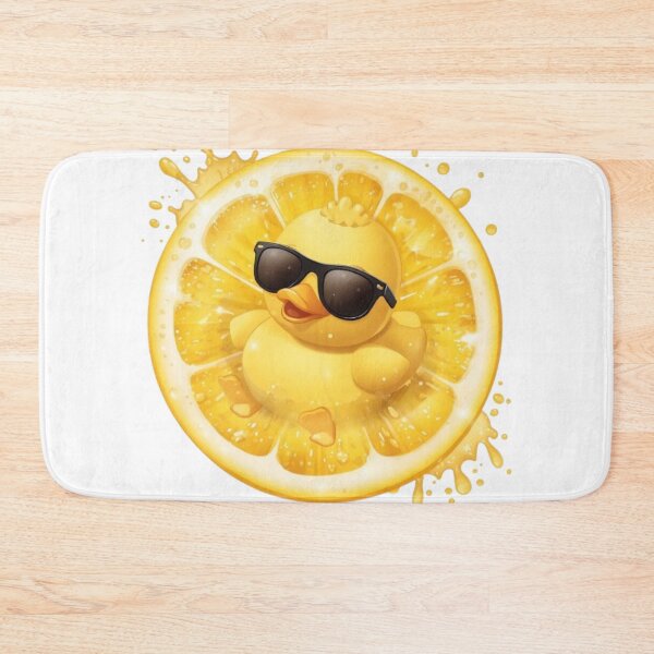 Item preview, Cute Duck in Lemon Float | Kawaii Citrus Summer Sticker designed and sold by Stylestickers55.