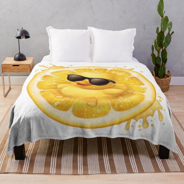 Item preview, Cute Duck in Lemon Float | Kawaii Citrus Summer Sticker designed and sold by Stylestickers55.
