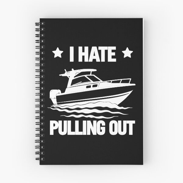 Item preview, I Hate Pulling Out - Vintage Boating Trailer Boat Captain Dad Husband Art designed and sold by BendyBeasts.