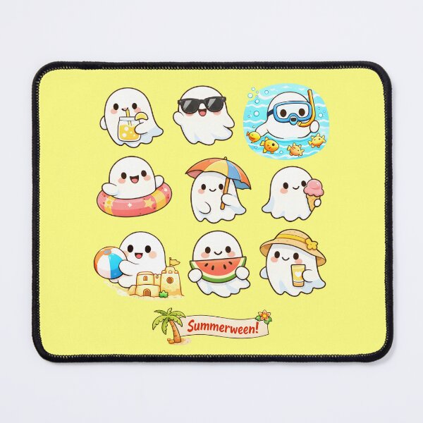 Item preview, Summer Ghost Sticker Pack Cute Spooky Beach Vacation Holiday Fun Design designed and sold by Artycom.