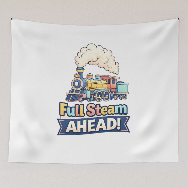 Item preview, Full Steam Ahead Train Shirt – Classic Locomotive Art designed and sold by SoftSproutstu.