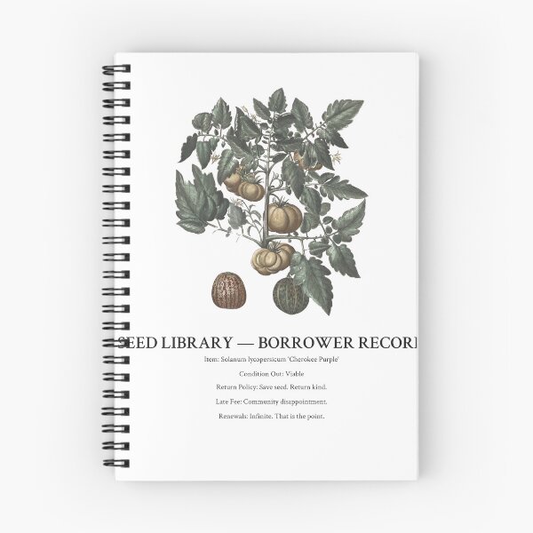 Item preview, Seed Library Borrower Card Heirloom Gardener Shirt designed and sold by Department of Obscure Studies.