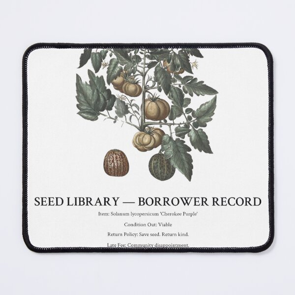 Item preview, Seed Library Borrower Card Heirloom Gardener Shirt designed and sold by Department of Obscure Studies.