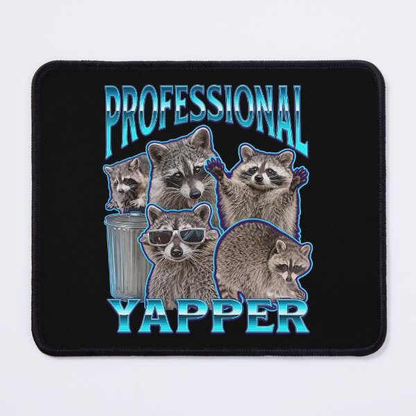Item preview, Professional Yapper Funny Raccoon Meme Bootleg Graphic 90s T-Shirt designed and sold by stmpdwrld.