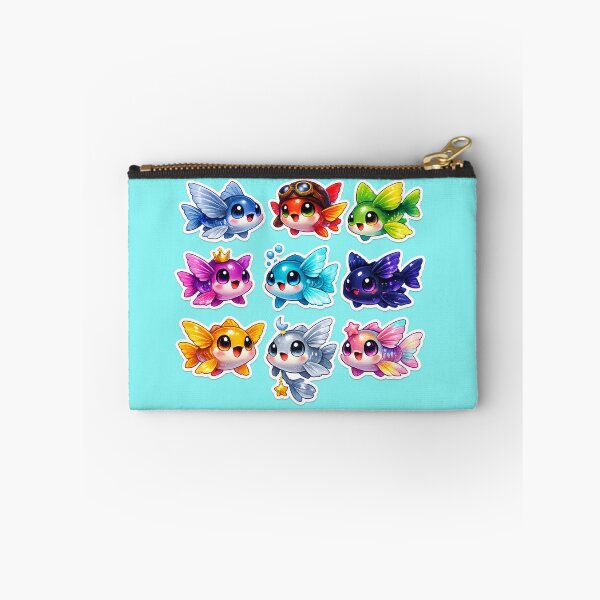Item preview, Kawaii Flying Fish Sticker – Cute Chibi Marine Life Cartoon designed and sold by KrishAuraa.
