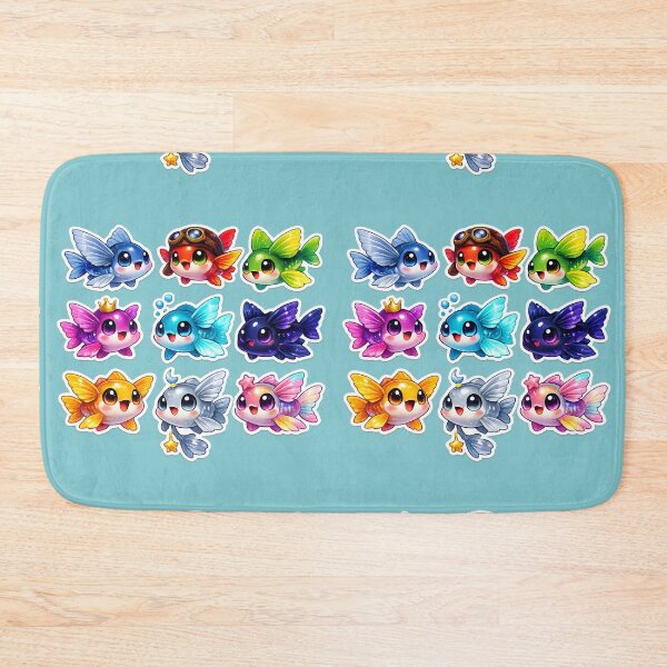 Item preview, Kawaii Flying Fish Sticker – Cute Chibi Marine Life Cartoon designed and sold by KrishAuraa.