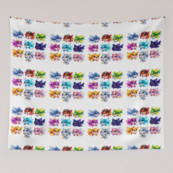 Item preview, Kawaii Flying Fish Sticker – Cute Chibi Marine Life Cartoon designed and sold by KrishAuraa.