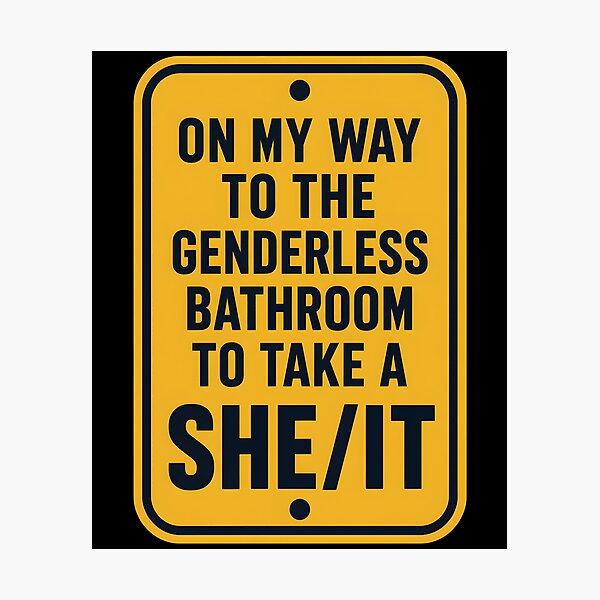 Item preview, On My Way to The Genderless Bathroom to Take a She It Pun designed and sold by Marblaes00.